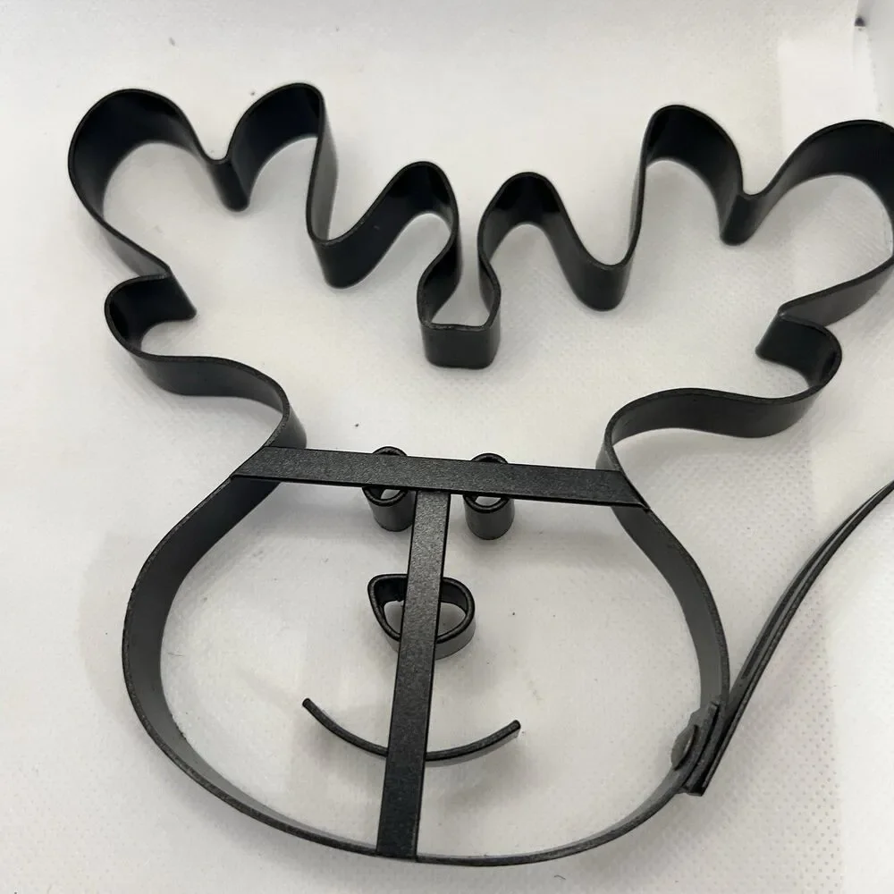 3 Williams Sonoma Metal Pancake Molds Moose Snowman Elf christmas holiday